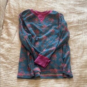 NATURAL LIFE Pink and Blue Thermal Top